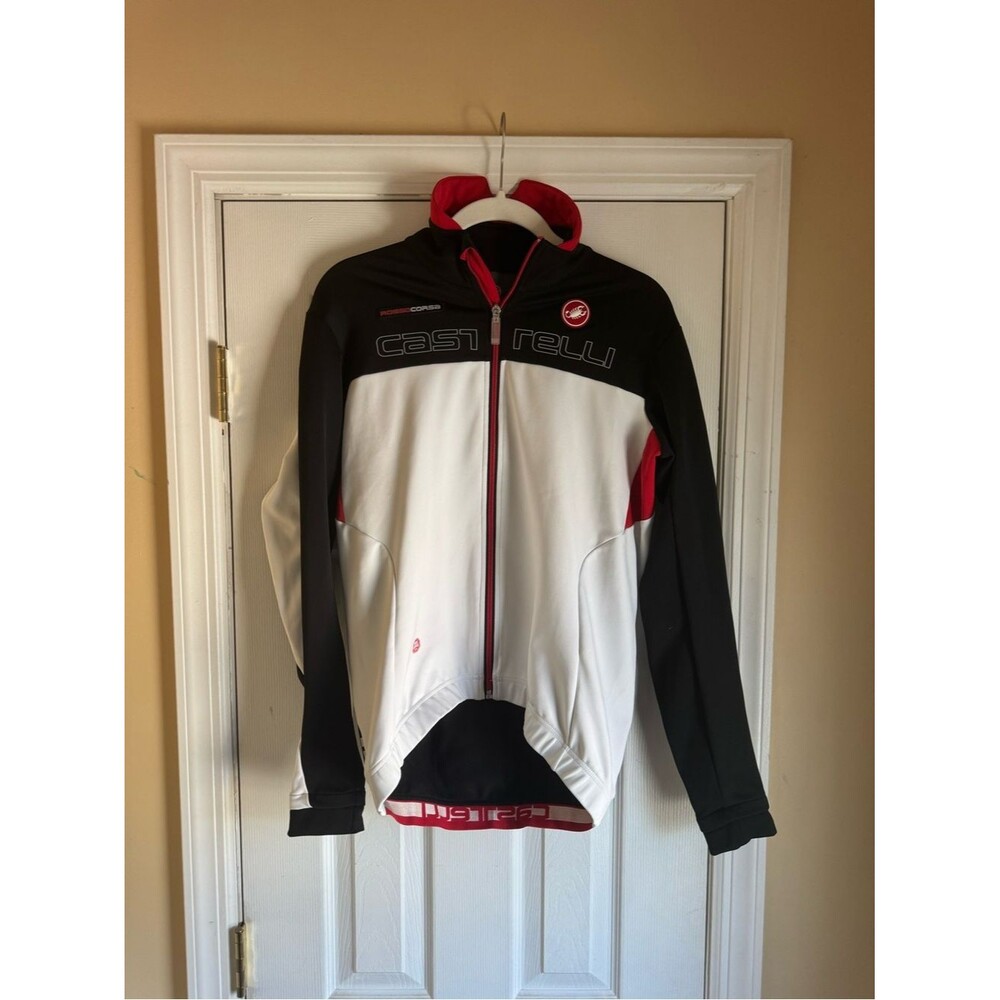 Castelli Men's Black, White & Red Performance Cycling Jacket